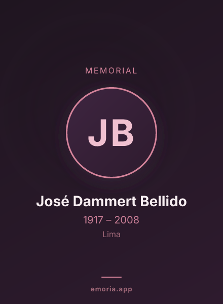Memorial portrait of José Dammert Bellido