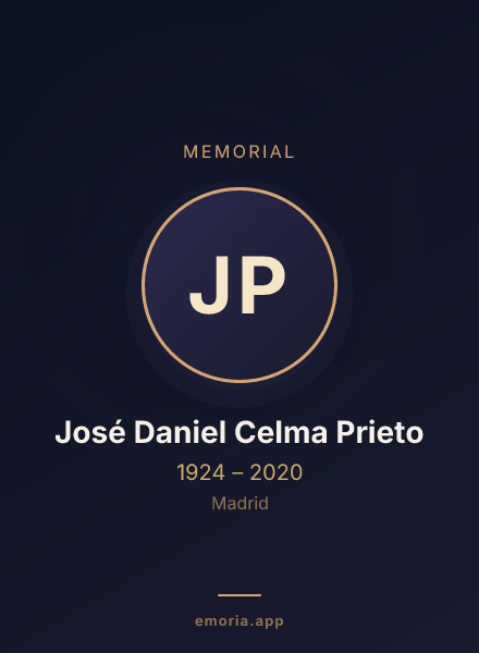 Memorial portrait of José Daniel Celma Prieto