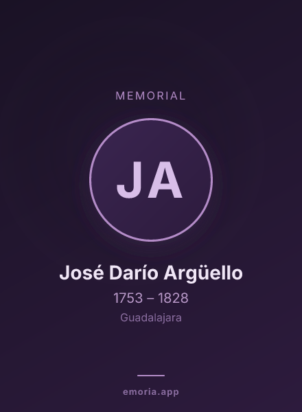 Memorial portrait of José Darío Argüello