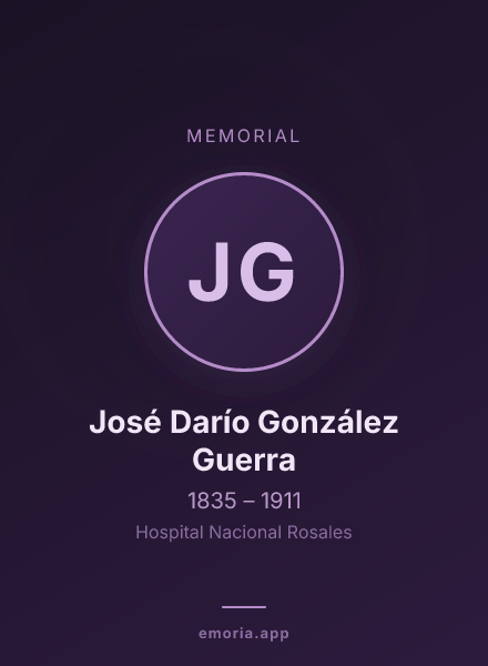 Memorial portrait of José Darío González Guerra