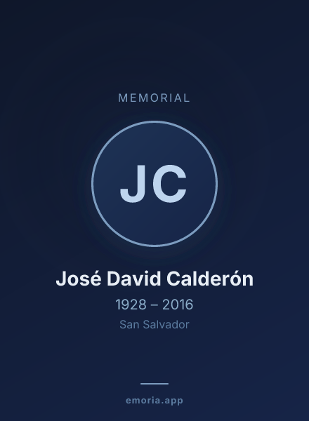 Memorial portrait of José David Calderón