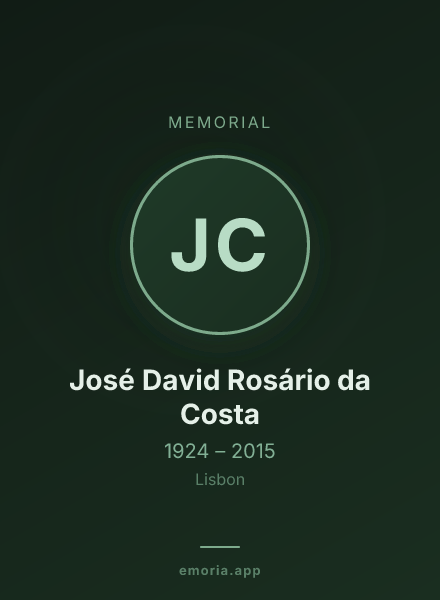 Memorial portrait of José David Rosário da Costa