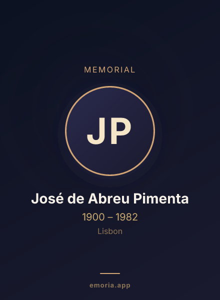 Memorial portrait of José de Abreu Pimenta