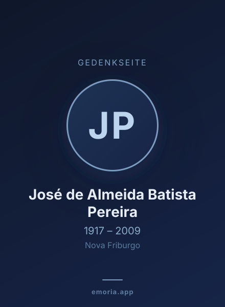 Gedenkportrait von José de Almeida Batista Pereira