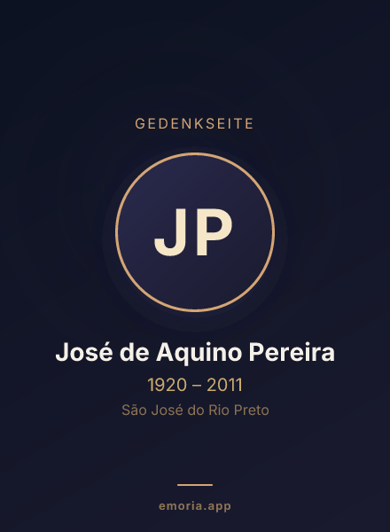 Gedenkportrait von José de Aquino Pereira