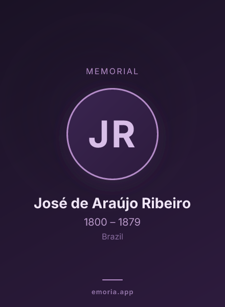 Memorial portrait of José de Araújo Ribeiro