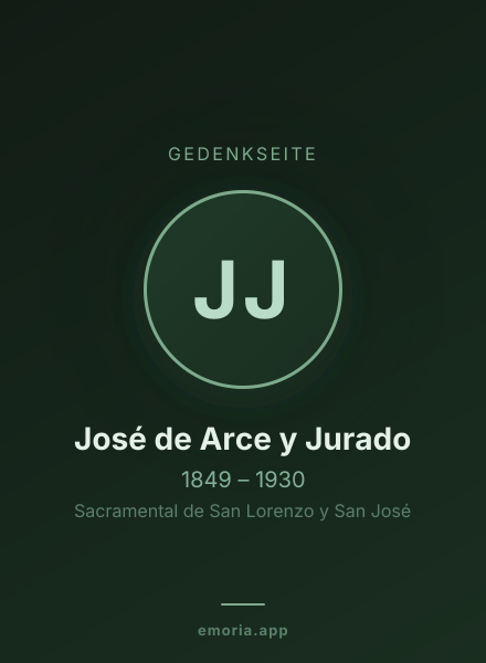 Gedenkportrait von José de Arce y Jurado
