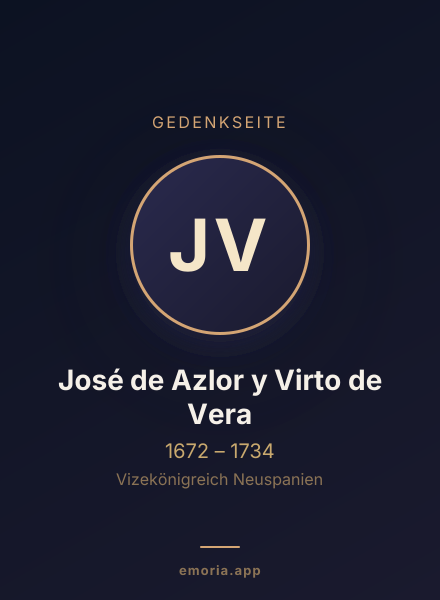 Gedenkportrait von José de Azlor y Virto de Vera