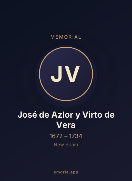 Memorial portrait of José de Azlor y Virto de Vera