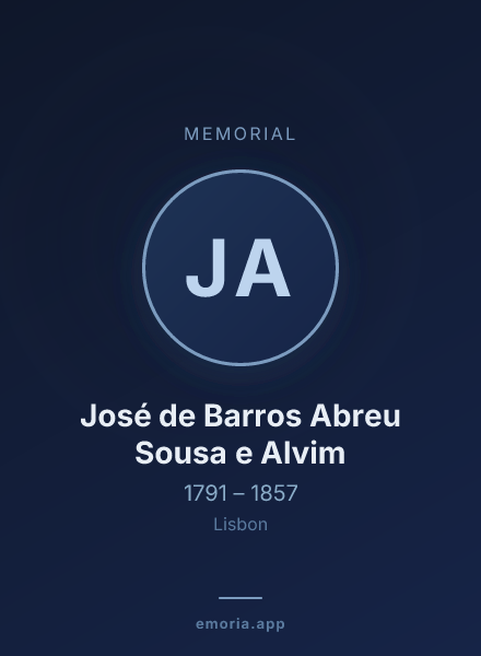 Memorial portrait of José de Barros Abreu Sousa e Alvim