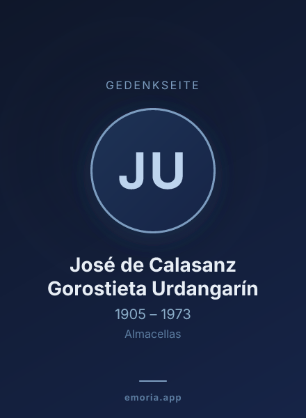 Gedenkportrait von José de Calasanz Gorostieta Urdangarín