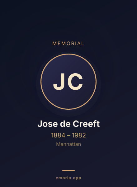 Memorial portrait of Jose de Creeft