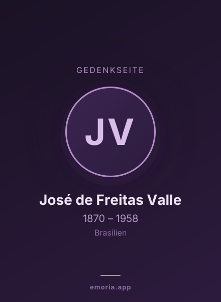 Gedenkportrait von José de Freitas Valle