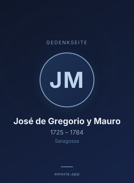 Gedenkportrait von José de Gregorio y Mauro