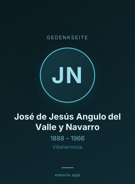 Gedenkportrait von José de Jesús Angulo del Valle y Navarro