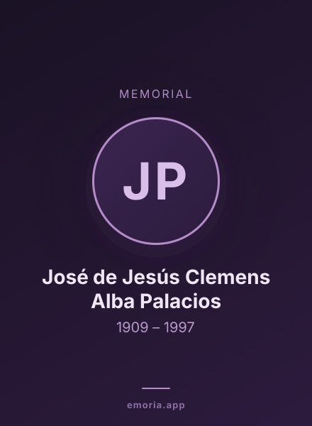 Memorial portrait of José de Jesús Clemens Alba Palacios