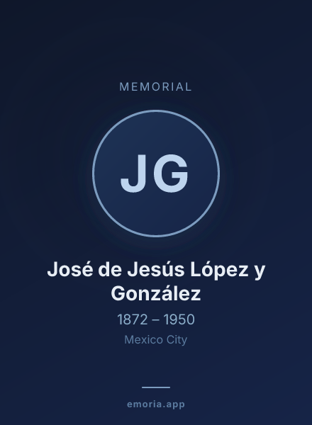 Memorial portrait of José de Jesús López y González