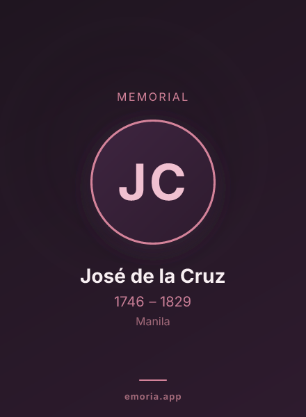 Memorial portrait of José de la Cruz