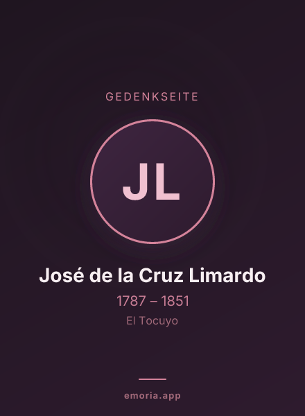 Gedenkportrait von José de la Cruz Limardo
