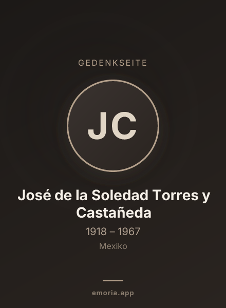Gedenkportrait von José de la Soledad Torres y Castañeda