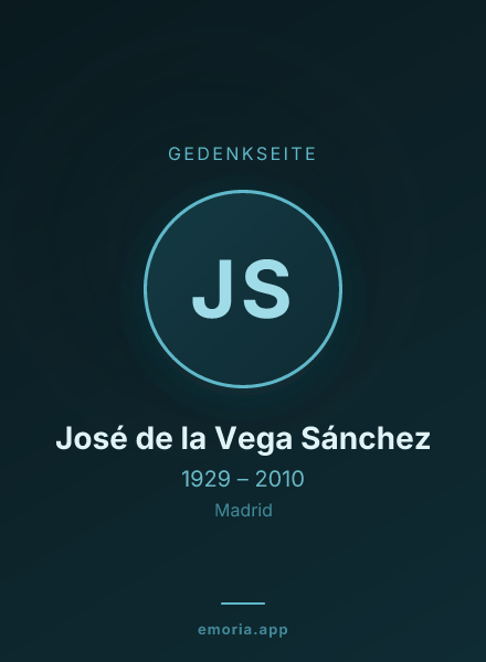Gedenkportrait von José de la Vega Sánchez