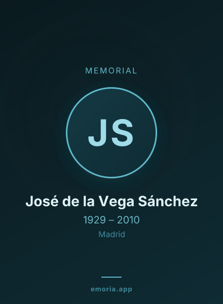 Memorial portrait of José de la Vega Sánchez
