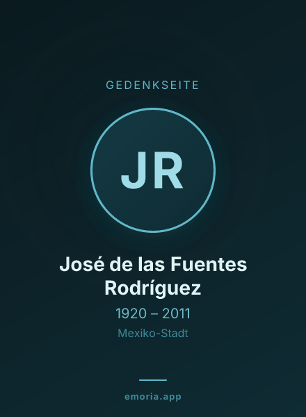 Gedenkportrait von José de las Fuentes Rodríguez