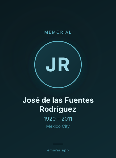 Memorial portrait of José de las Fuentes Rodríguez