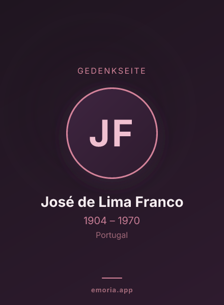 Gedenkportrait von José de Lima Franco
