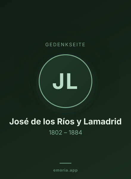 Gedenkportrait von José de los Ríos y Lamadrid