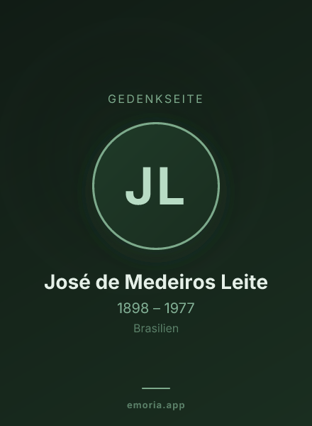 Gedenkportrait von José de Medeiros Leite