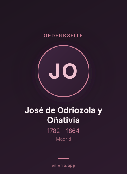 Gedenkportrait von José de Odriozola y Oñativia