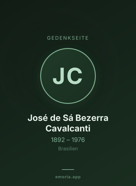 Gedenkportrait von José de Sá Bezerra Cavalcanti