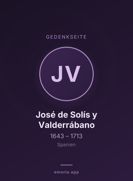 Gedenkportrait von José de Solís y Valderrábano