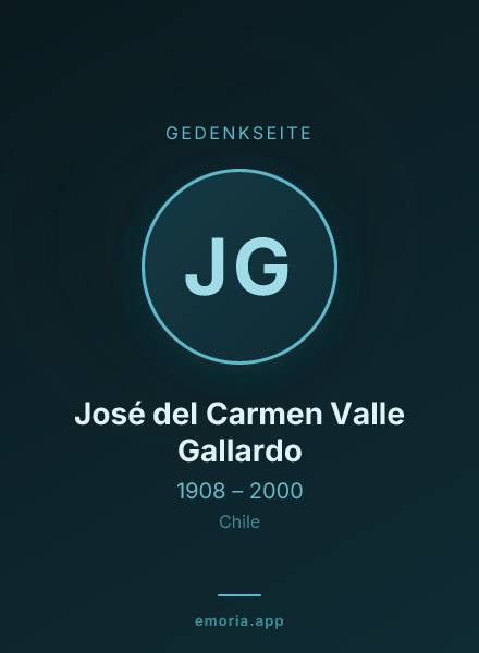 Gedenkportrait von José del Carmen Valle Gallardo