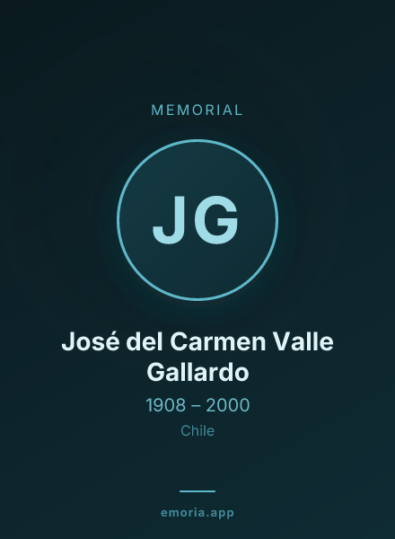 Memorial portrait of José del Carmen Valle Gallardo