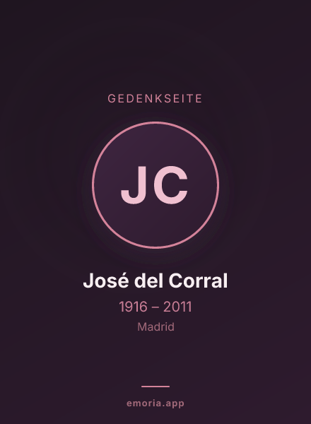 Gedenkportrait von José del Corral