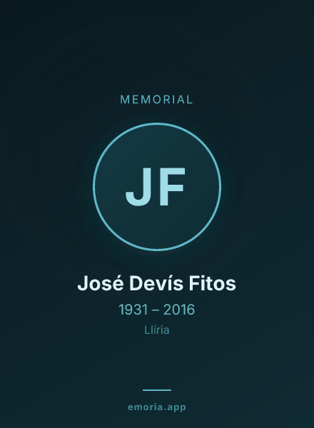 Memorial portrait of José Devís Fitos