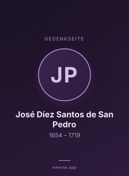 Gedenkportrait von José Díez Santos de San Pedro