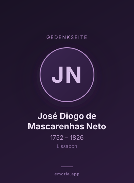 Gedenkportrait von José Diogo de Mascarenhas Neto