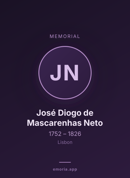 Memorial portrait of José Diogo de Mascarenhas Neto
