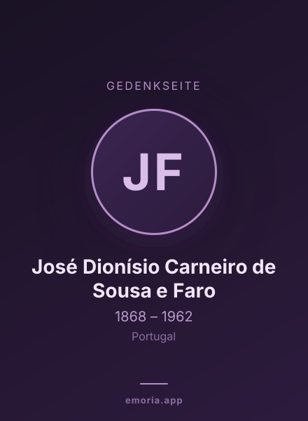 Gedenkportrait von José Dionísio Carneiro de Sousa e Faro