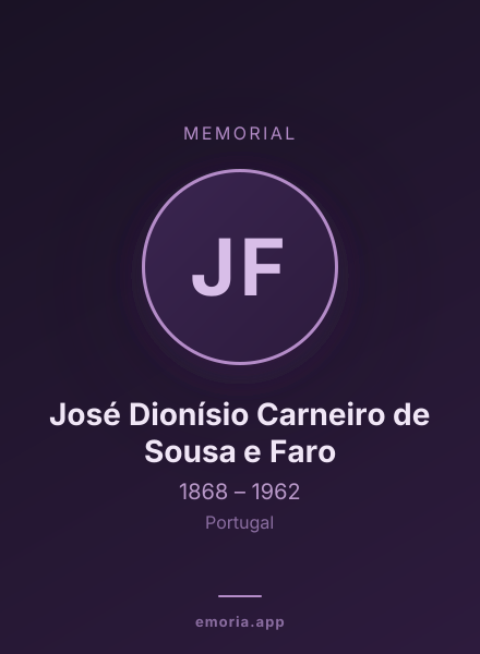 Memorial portrait of José Dionísio Carneiro de Sousa e Faro