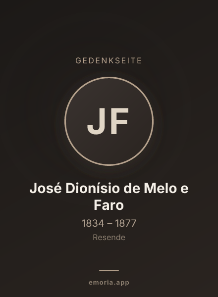Gedenkportrait von José Dionísio de Melo e Faro