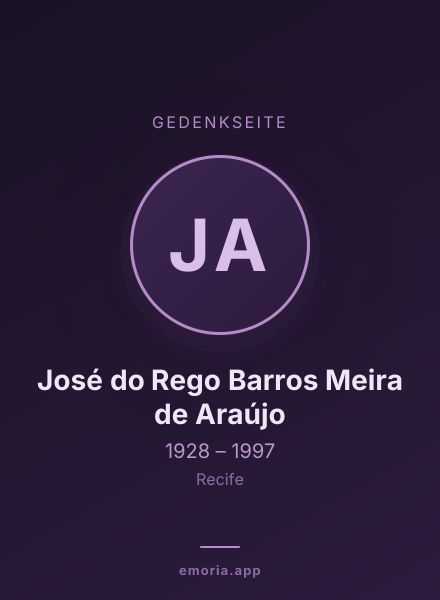 Gedenkportrait von José do Rego Barros Meira de Araújo