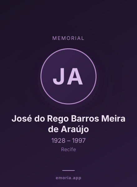Memorial portrait of José do Rego Barros Meira de Araújo