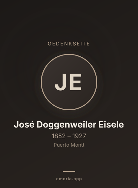 Gedenkportrait von José Doggenweiler Eisele
