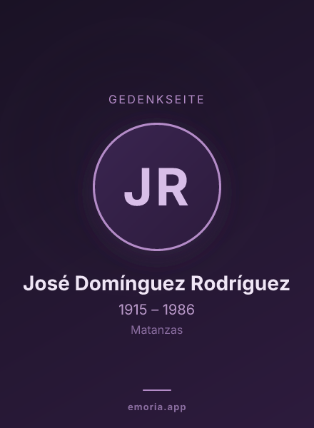 Gedenkportrait von José Domínguez Rodríguez