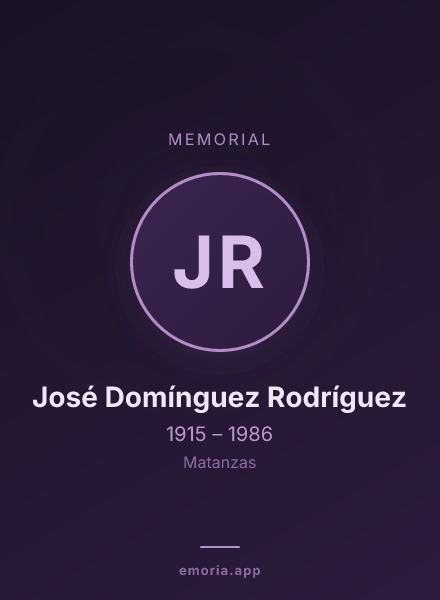 Memorial portrait of José Domínguez Rodríguez