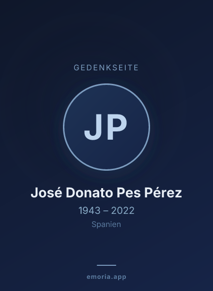 Gedenkportrait von José Donato Pes Pérez